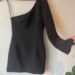 White Fox One Shoulder Mini Dress